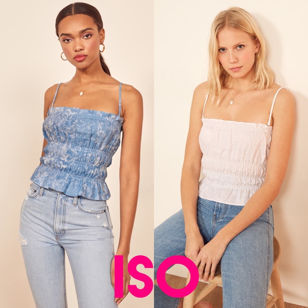 ✨ISO✨ REFORMATION GIA TOP (in Shibori or White)